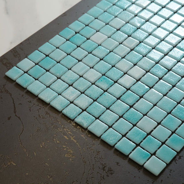 Mosaico in vetro pressato per piscine, bagni e saune 32.5 cm x 51.5 cm - Lagoon