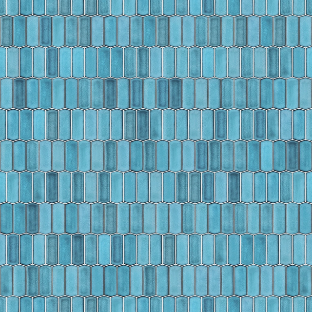 Mosaico in vetro su rete per bagno o cucina 29.7 cm x 28.8 cm - Caotic bleu