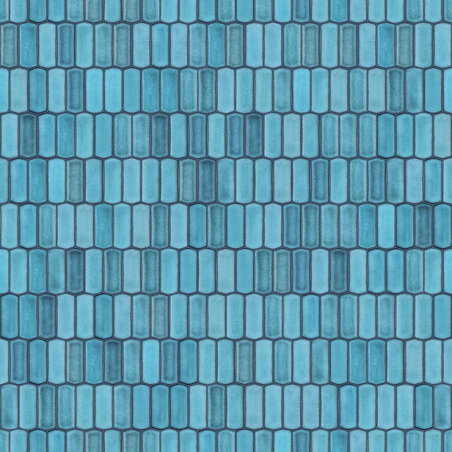 Mosaico in vetro su rete per bagno o cucina 29.7 cm x 28.8 cm - Caotic bleu