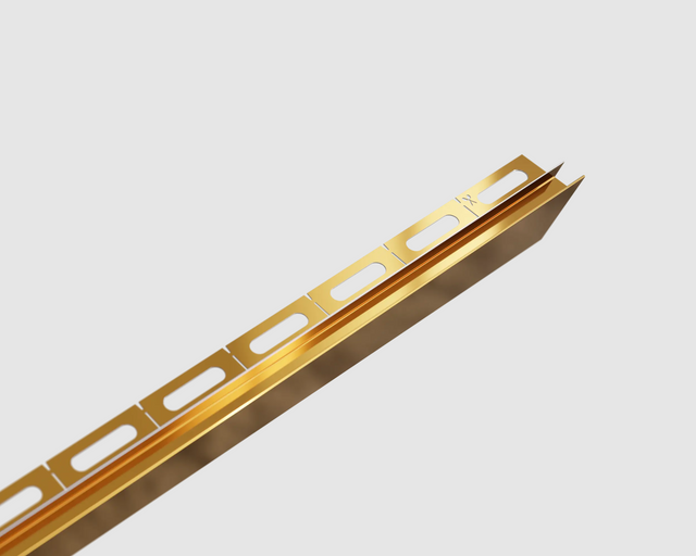 Profilo vetro doccia e pavimento destro oro lucido