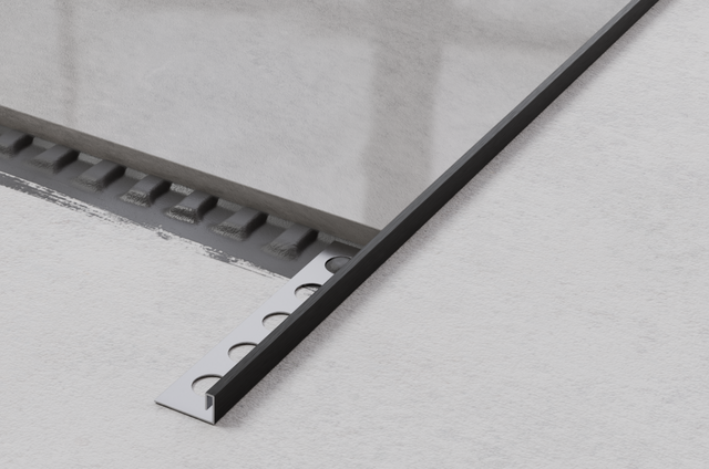 Profilo decorativo JS angolare rettificato in acciaio inossidabile nero satinato