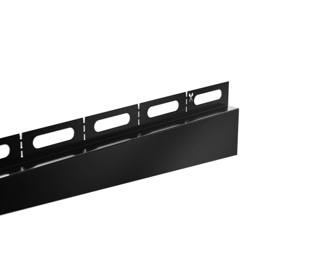 Profilo doccia LSL muro destro in acciaio inossidabile nero opaco, RAL 9005