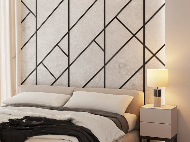 Striscia I in acciaio inossidabile decorativa per pareti nero matte RAL 9005