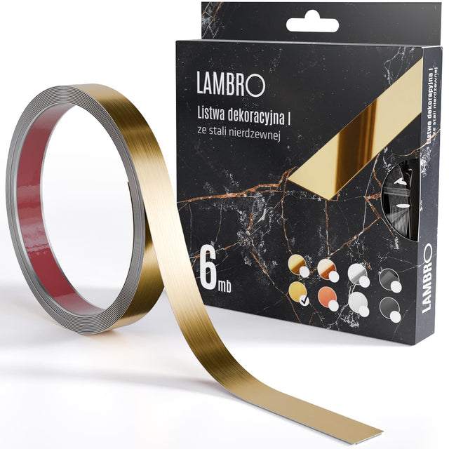 Selbstklebender Dekorstreifen, 6 m - Satin-Gold