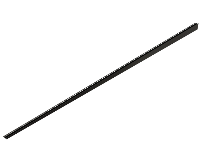 LPSL glass profile for shower and left floor, satin black