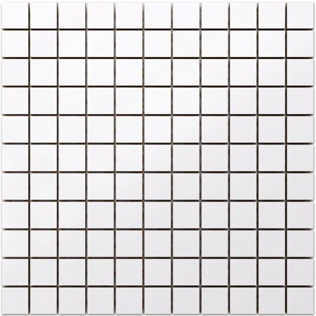 Mosaico in ceramica su rete per bagno o cucina 30 cm x 30 cm - White appeal