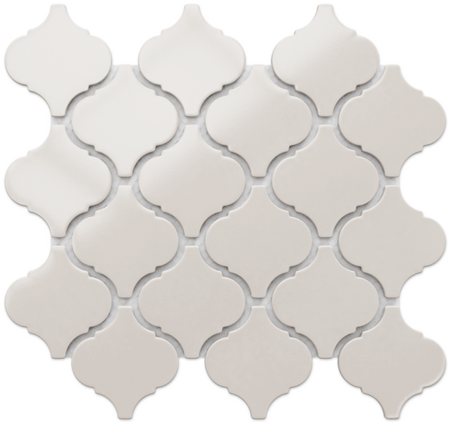 Mosaico in ceramica su rete per bagno o cucina 27.5 cm x 25.2 cm - Grey arabesque