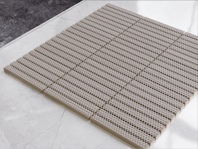 Mosaico su rete in ceramica per bagno o cucina  29.0 cm x 28.2 cm - Curcuma