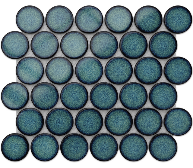 Ceramic mosaic on mesh for bathroom or kitchen 30.6 cm x 26.5 cm - Adriatic Breeze