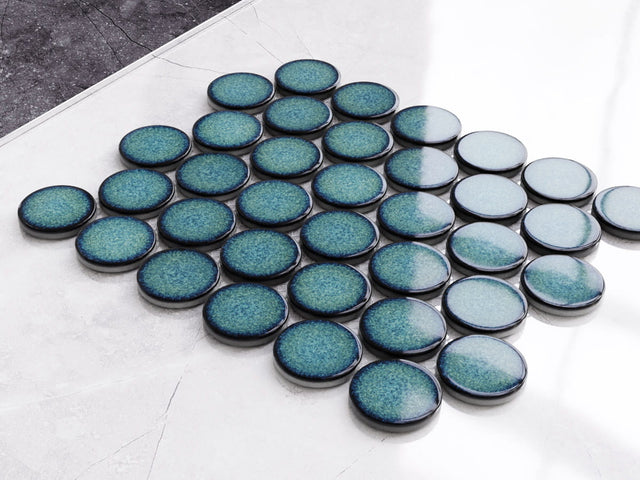 Mosaico in ceramica su rete per bagno o cucina 30.6 x 26.5 cm - Adriatic Breeze