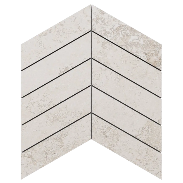 Mosaico in gres su rete per bagno o cucina 24.6 cm x 25.2 cm - Raw surface arrow