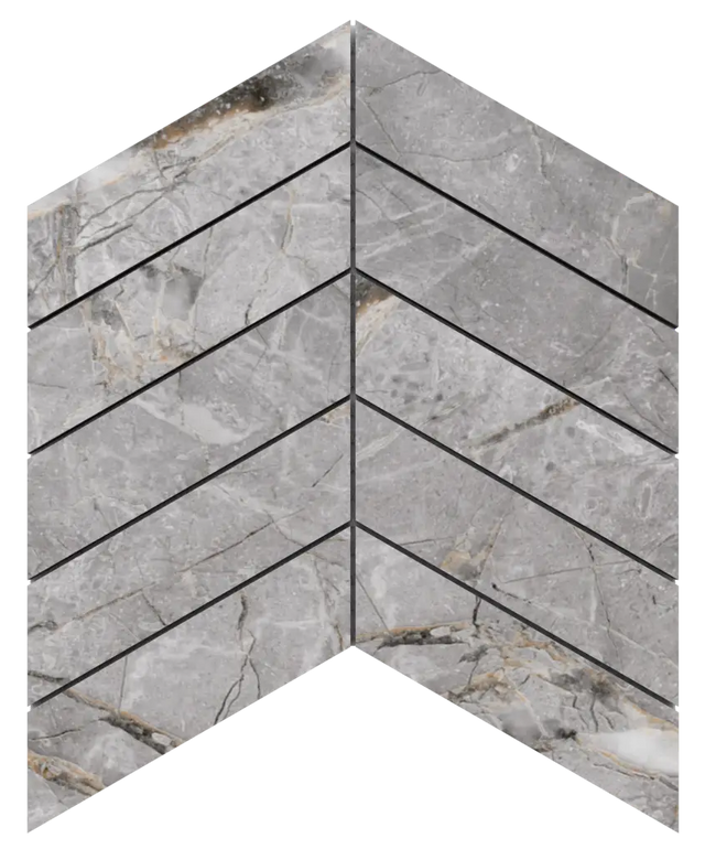 Mosaico de gres en red para baño o cocina 24.6 cm x 25.2 cm - Pino mármol