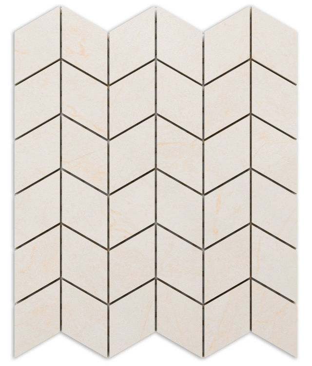 Mosaico de gres en red para baño o cocina 26.5 cm x 30.5 cm - Pizarra blanca