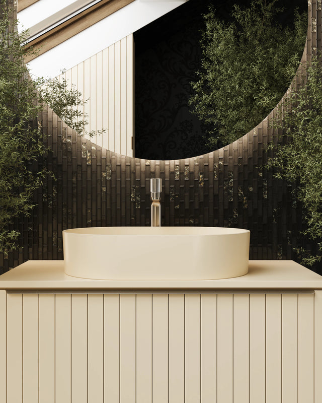 Glass mosaic on mesh for bathroom or kitchen 30 cm x 30 cm - Frank Baum