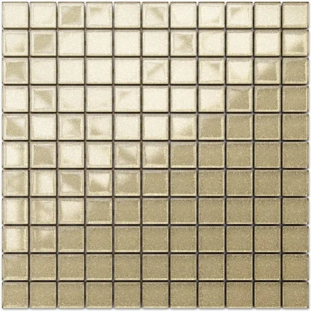 Mosaico in vetro su rete per bagno o cucina 30 x 30 cm - The gold rush
