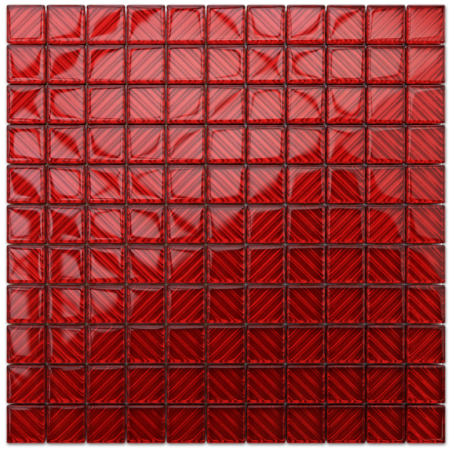 Mosaico in vetro su rete per bagno o cucina 30 x 30 cm - Red Hot Chili Peppers