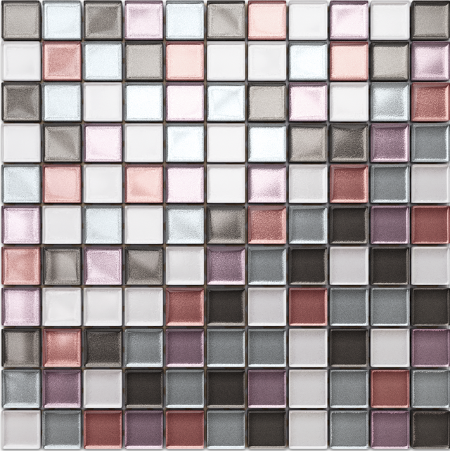 Mosaico in vetro su rete per bagno o cucina 30 x 30 cm - Pink Floyd