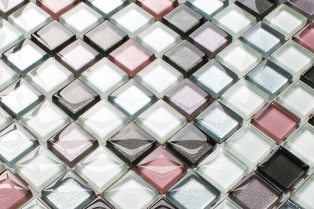 Mosaico in vetro su rete per bagno o cucina 30 x 30 cm - Pink Floyd