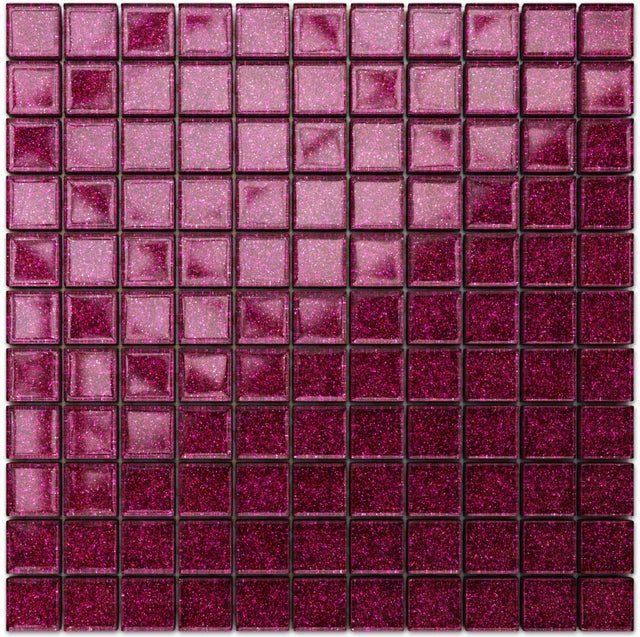 Mosaico in vetro su rete per bagno o cucina 30 x 30 cm - Lilac sand