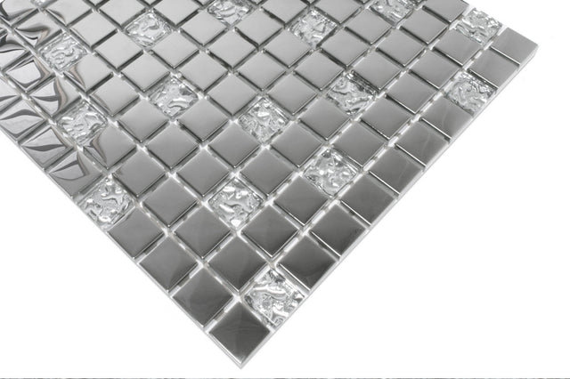 Glass mosaic on mesh for bathroom or kitchen 30 x 30 cm - Selene