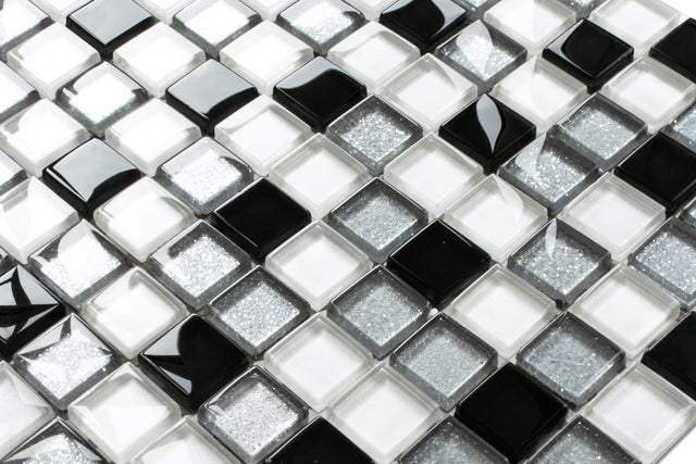 Glass mosaic on mesh for bathroom or kitchen 30 cm x 30 cm - Moonwalk