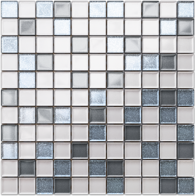 Mosaico in vetro su rete per bagno o cucina 30 cm x 30 cm - Elvis Presley