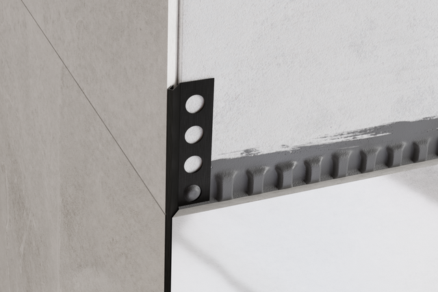 Decorative profile Rs rectified angular in black satin stainless steel
