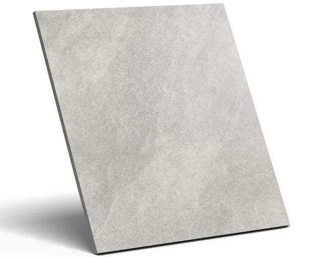 Piastrella per pavimento Napolitano light grey per esterno 60 x 60 cm Sp. 2cm rettificato - effetto pietra R11