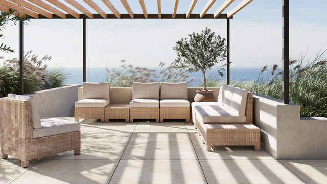Piastrella per pavimento Napolitano light beige per esterno 60 x 60 cm Sp. 2cm rettificato - effetto pietra R11