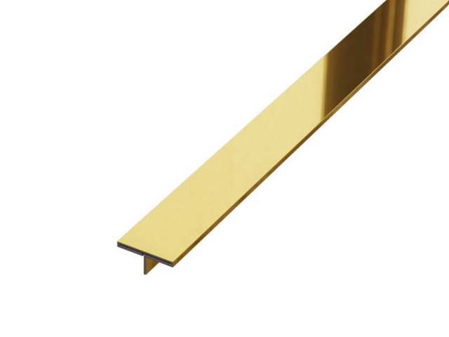 Profilo decorativo Ts coprigiunto rettificato in acciaio inossidabile oro lucido