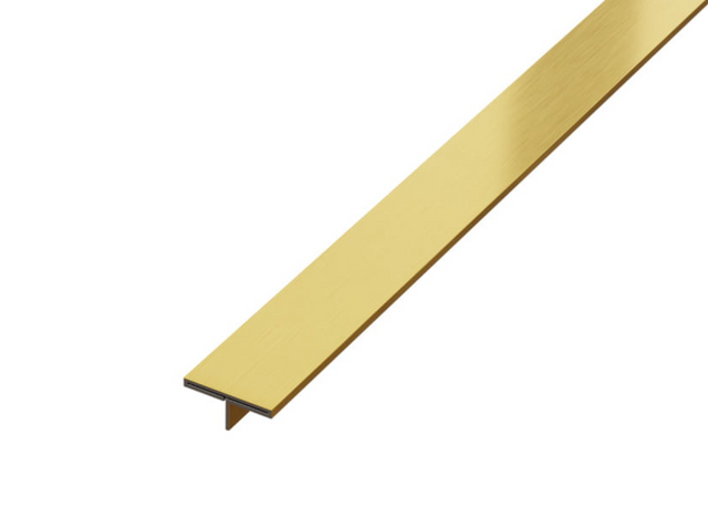 Profilo decorativo Ts coprigiunto rettificato in acciaio inossidabile oro satinato