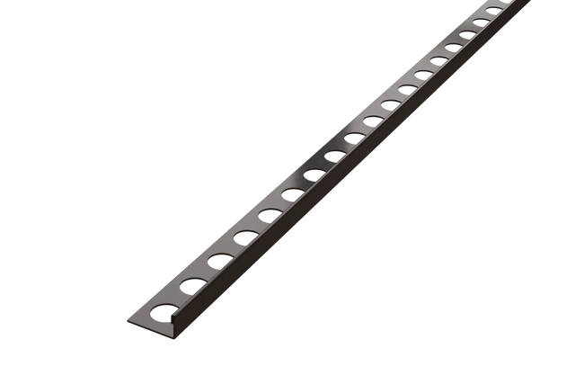 Decorative J-shaped profile in stainless steel - Gunmetal