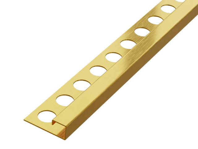 Profilo decorativo P angolare in acciaio inossidabile oro satinato