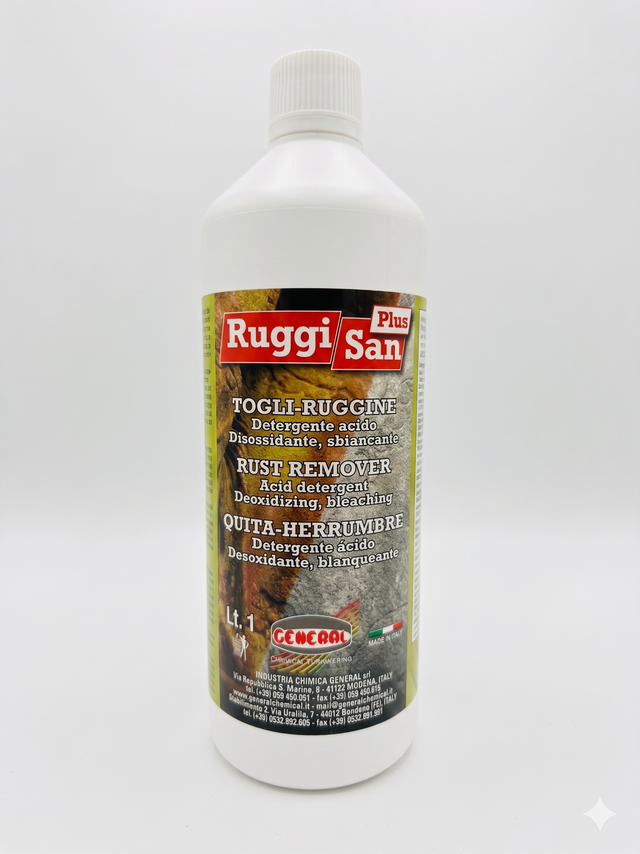 Detergente professionale disossidante antiruggine per materiali lapidei - Ruggisan