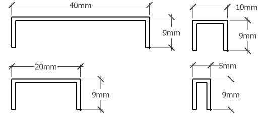 Profile U stainless steel transition joint rectified black satin