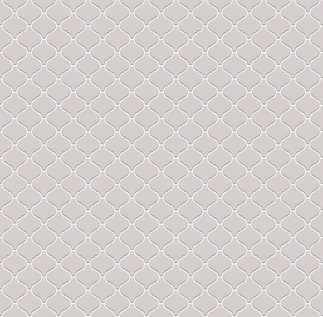 Mosaico in ceramica su rete per bagno o cucina 27.5 x 25.2 cm - Grey arabesque