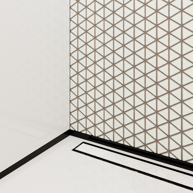 Mosaico in ceramica su rete per bagno o cucina 26,3 cm x 30,3 cm - Triangular blanket