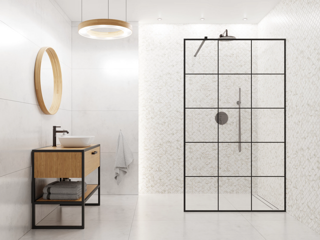 Mosaico de cerámica en malla para baño o cocina 28.2 cm x 30 cm - Marble Arabesque