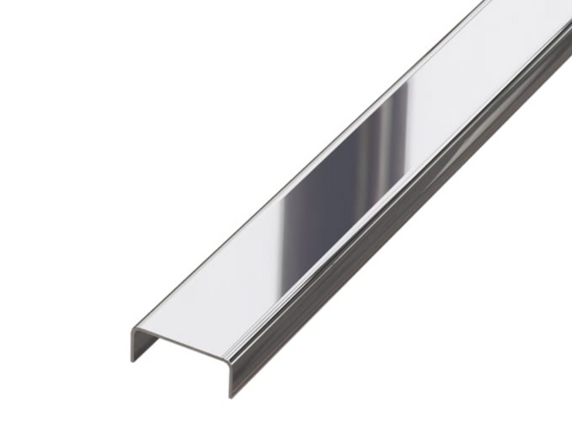 Profilo C di raccordo in acciaio inossidabile argento lucido