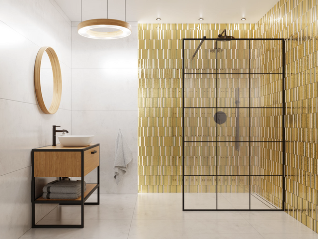 Mosaico in vetro su rete per bagno o cucina 30.5 cm x 29.5 cm - Egyptian Piano