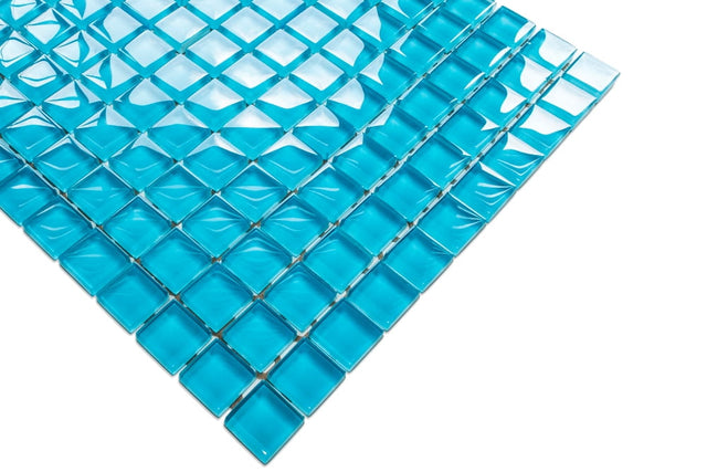 Mosaico in vetro su rete per bagno o cucina 30 x 30 cm - Celestial