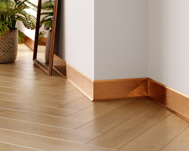 Steel skirting board 270 cm - Satin copper