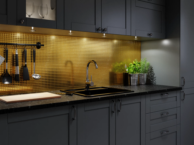 Mosaico su rete in vetro per bagno o cucina 30 cm x 30 cm - Minimalist