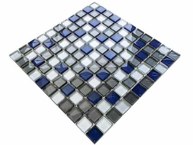 Mosaico in vetro su rete per bagno o cucina 30 x 30 cm - Ramones