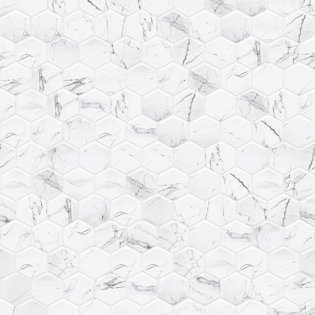 Ceramic mesh mosaic for bathroom and kitchen, ceramic 25.5 cm x 29.2 cm - Marble Venom