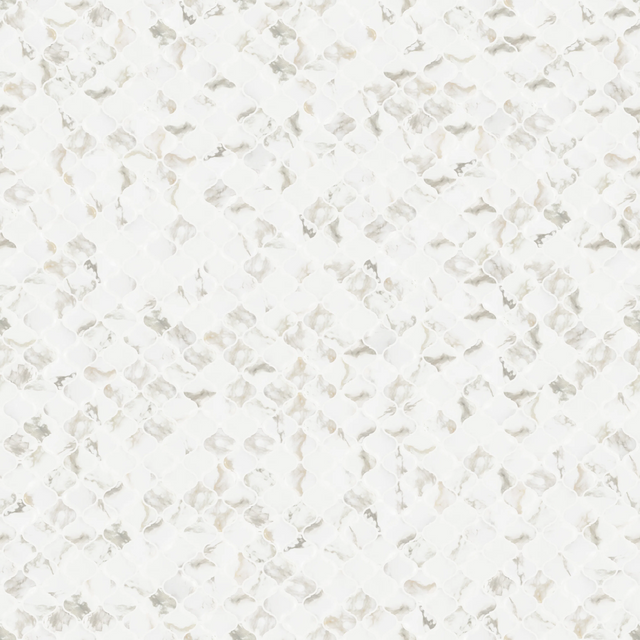 Mosaico de cerámica en malla para baño o cocina 28.2 cm x 30 cm - Marble Arabesque