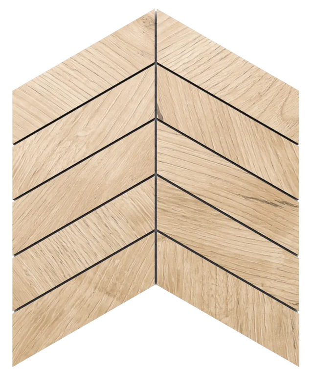 Mosaico in gres su rete per bagno o cucina 24.6 cm x 25.2 cm - Urban Wood