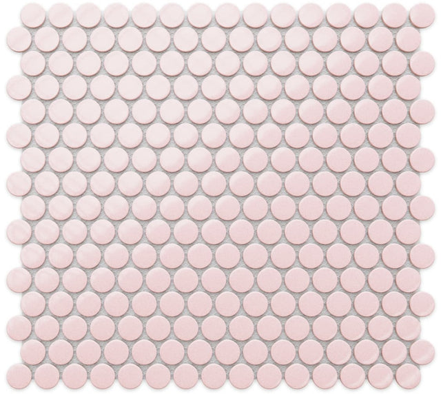 Mosaico in ceramica su rete per bagno o cucina 29.3 x 31.7 cm - Pink panther