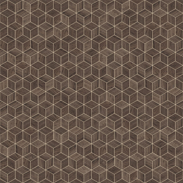 Mosaic in gres on mesh for bathroom or kitchen 30.5 cm x 26.5 cm - Walnut diamond rhombus