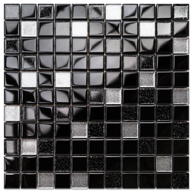 Mosaico in vetro su rete per bagno o cucina 30 x 30 cm – Moon night